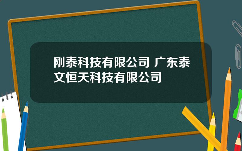 刚泰科技有限公司 广东泰文恒天科技有限公司